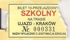 Communication of the city: Ujazd (Polska) - ticket abverse. <IMG SRC=img_upload/_0karnetkk.png alt="kupon kontrolny karnetu">