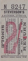 Communication of the city: Uttoxeter (Wielka Brytania) - ticket abverse