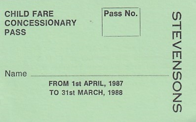 Communication of the city: Uttoxeter (Wielka Brytania) - ticket abverse.