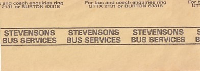 Communication of the city: Uttoxeter (Wielka Brytania) - ticket abverse