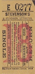 Communication of the city: Uttoxeter (Wielka Brytania) - ticket abverse