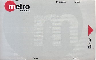 Communication of the city: Valencia (Hiszpania) - ticket abverse