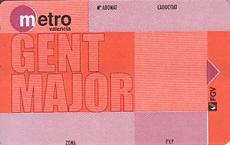 Communication of the city: Valencia (Hiszpania) - ticket abverse. 
