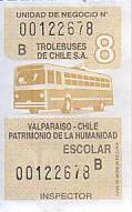 Communication of the city: Valparaíso (Chile) - ticket abverse