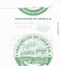 Communication of the city: Valparaiso (Chile) - ticket reverse