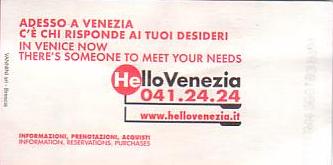Communication of the city: Venezia (Włochy) - ticket reverse