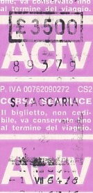 Communication of the city: Venezia (Włochy) - ticket abverse