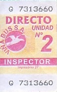 Communication of the city: Viña del Mar (Chile) - ticket abverse