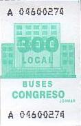 Communication of the city: Viña del Mar (Chile) - ticket abverse. 