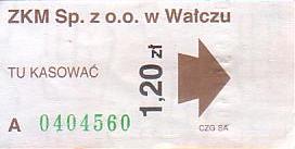 Communication of the city: Wałcz (Polska) - ticket abverse