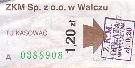 Communication of the city: Wałcz (Polska) - ticket abverse. <IMG SRC=img_upload/_przebitka.png alt="przebitka">