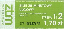 Communication of the city: Warszawa (Polska) - ticket abverse. <IMG SRC=img_upload/_0wymiana2.png>