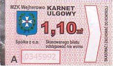 Communication of the city: Wejherowo (Polska) - ticket abverse. <IMG SRC=img_upload/_0karnet.png alt="karnet">