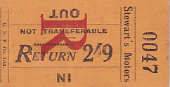 Communication of the city: Whiting Bay (Wielka Brytania) - ticket abverse. bardzo niski numer seryjny