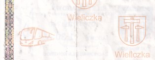 Communication of the city: Wieliczka (Polska) - ticket reverse