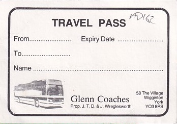 Communication of the city: Wigginton (Wielka Brytania) - ticket abverse.