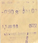 Communication of the city: Wirksworth (Wielka Brytania) - ticket abverse.