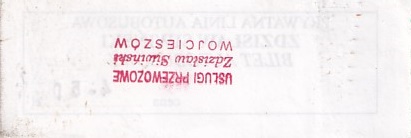 Communication of the city: Wojcieszów (Polska) - ticket reverse