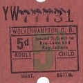 Communication of the city: Wolverhampton (Wielka Brytania) - ticket abverse