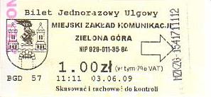Communication of the city: Zielona Góra (Polska) - ticket abverse. <IMG SRC=img_upload/_0wymiana1.png><IMG SRC=img_upload/_0wymiana2.png>