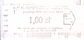 Communication of the city: Zielona Góra (Polska) - ticket abverse. <IMG SRC=img_upload/_0wymiana2.png>