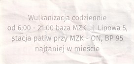 Communication of the city: Zamość (Polska) - ticket reverse