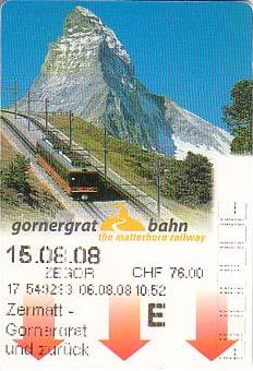 Communication of the city: Zermatt (Szwajcaria) - ticket abverse