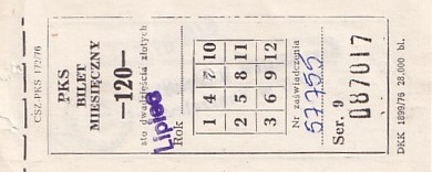 Communication of the city: Zgorzelec (Polska) - ticket abverse. <IMG SRC=img_upload/_przebitka.png alt="przebitka">