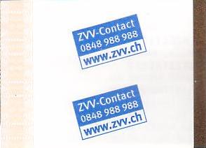 Communication of the city: Zürich (Szwajcaria) - ticket reverse