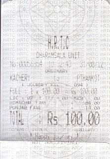 Communication of the city: (Himachal Pradesh) (Indie) - ticket abverse. 
