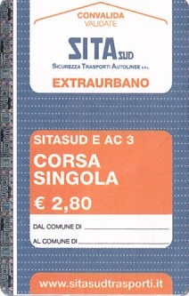 Communication of the city: (Puglia, Campania, Basilicata) (Włochy) - ticket abverse. 
