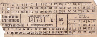 Communication of the city: (kolejowe) (Niemcy) - ticket abverse