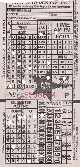 Communication of the city: (międzymiastowe Filipiny) (Filipiny) - ticket abverse. data wydania
(w prawym dolnym rogu):
17.09.2025
<IMG SRC=img_upload/_0wymiana2.png>