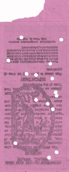 Communication of the city: (międzymiastowe Filipiny) (Filipiny) - ticket reverse