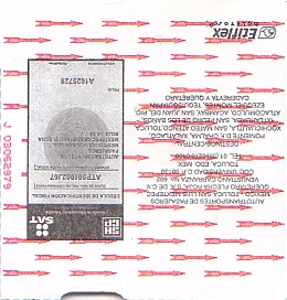 Communication of the city: (międzymiastowe MEX) (Meksyk) - ticket reverse