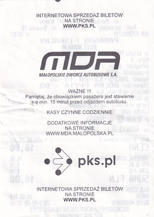 Communication of the city: (międzymiastowe PL) (Polska) - ticket abverse. 