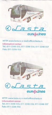 Communication of the city: (międzymiastowe) (Serbia) - ticket reverse