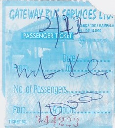 Communication of the city: (międzymiastowe Uganda) (Uganda) - ticket abverse
