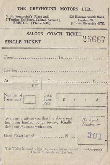 Communication of the city: (międzymiastowe brytyjskie) (Wielka Brytania) - ticket abverse. 