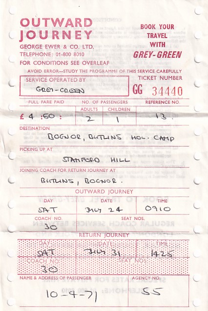 Communication of the city: (międzymiastowe brytyjskie) (Wielka Brytania) - ticket abverse. 