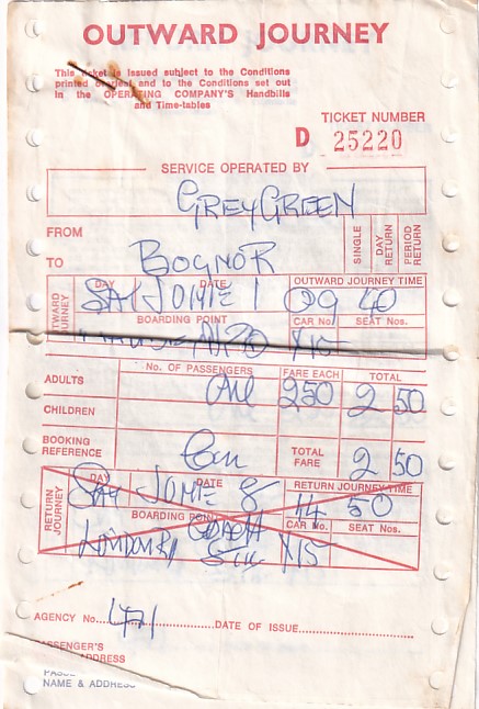 Communication of the city: (międzymiastowe brytyjskie) (Wielka Brytania) - ticket abverse. jako rewers przedstawiono
drugą stronę biletu