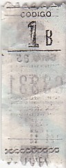 Communication of the city: Buenos Aires (Argentyna) - ticket reverse