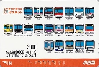 Communication of the city: Tōkyō [東京] (Japonia) - ticket abverse