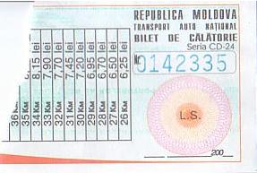 Communication of the city: (ogólnomołdawskie) (Mołdawia) - ticket abverse