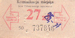 Communication of the city: (ogólnopolskie) (Polska) - ticket abverse. <IMG SRC=img_upload/_przebitka.png alt="przebitka">