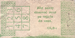 Communication of the city: (ogólnopolskie) (Polska) - ticket reverse