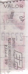 Communication of the city: Buenos Aires (Argentyna) - ticket reverse
